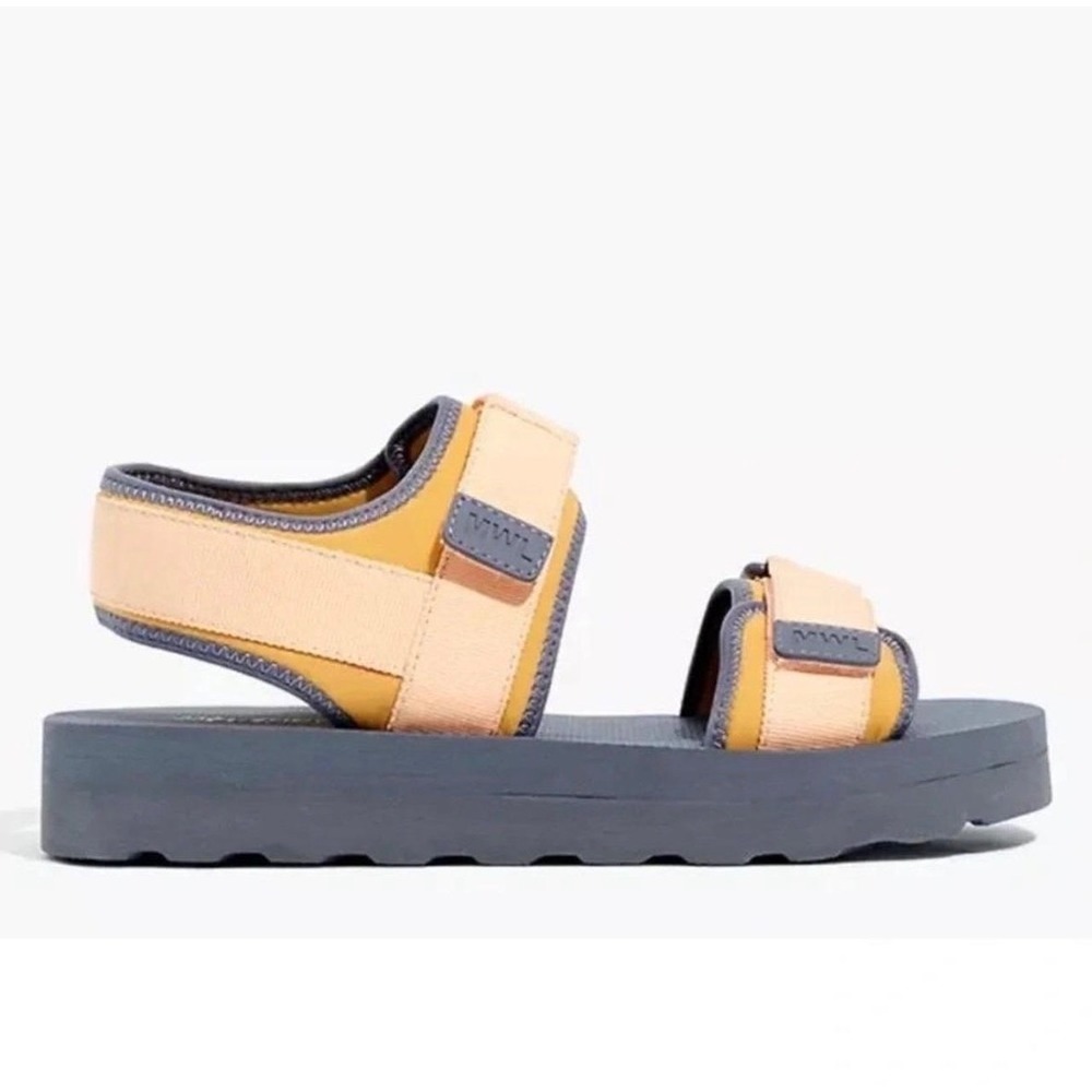 Madewell MWL Cloud Sport Sandal Platform Colorblock 11 Yellow Pink Women
